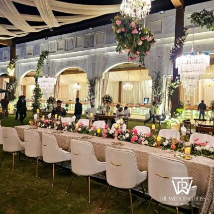 Decorative finishing touches at a Wedding Bliss event